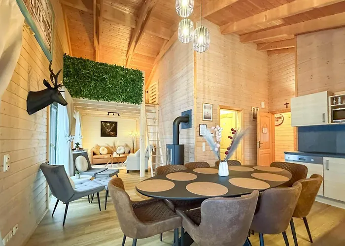 בית נופש 10-personen-wellness-chalet In Erster Reihe Am