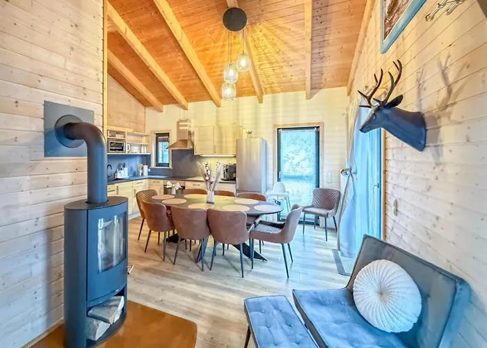 10-personen-wellness-chalet In Erster Reihe Am בית נופש *